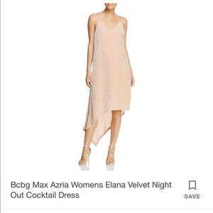 Bcbgmaxazria Elena velvet asymmetrical dress L